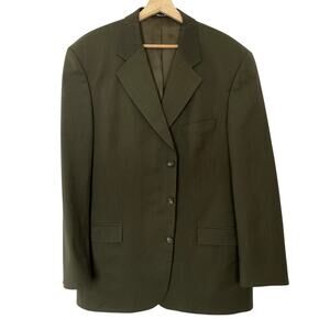Joseph Feiss made in Israel 100% wool men's olive green blazer size 46 long